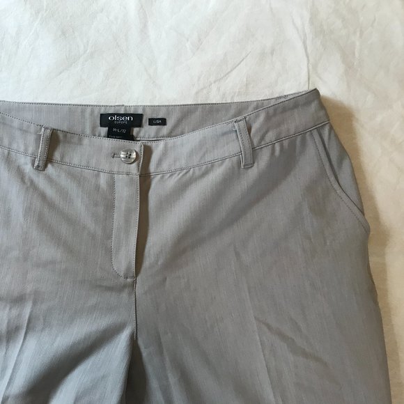 Silky light grey trousers - Olsen, sz 12 - Picture 2 of 6